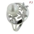 Fresh Water Pearl Diamond Ring