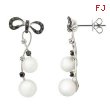 Freshwater Pearl Diamond Earrings