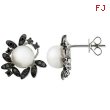 Freshwater Pearl Diamond Earrings