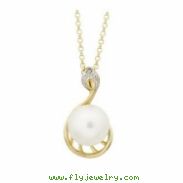 Freshwater Pearl Diamond Necklace