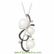 Freshwater Pearl Diamond Necklace
