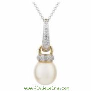 Freshwater Pearl Diamond Necklace