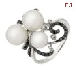 Freshwater Pearl Diamond Ring