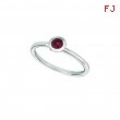 Garnet bezel set ring