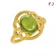 Genuine Peridot Etruscan Inspired Ring 