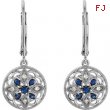 Genuine Sapphire And Diamond Earrings 