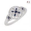 Genuine Sapphire And Diamond Ring 