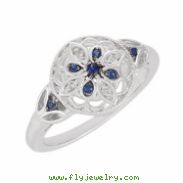 Genuine Sapphire And Diamond Ring 