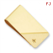 Gold-plated Star Cut .001ct. Diamond Money Clip