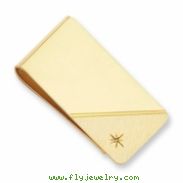 Gold-plated Star Cut .001ct. Diamond Money Clip