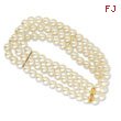 Gold-tone Cultura Glass Pearl Stretch Bracelet