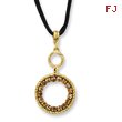 Gold-tone Light & Dark Yellow Crystal Circle on 16