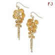 Gold-tone Light Colorado Crystal Dangle Earrings