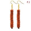 Gold-tone Orange Coconut Bead 2.75