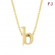 Golden Initial B Pendant