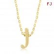 Golden Initial J Pendant