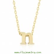 Golden Initial N Pendant