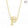 Golden Initial P Pendant