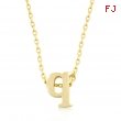 Golden Initial Q Pendant