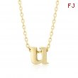 Golden Initial U Pendant