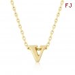 Golden Initial V Pendant