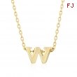 Golden Initial W Pendant