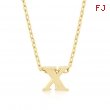 Golden Initial X Pendant