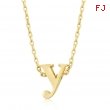 Golden Initial Y Pendant