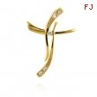 Golden Wavy Cross Pendant