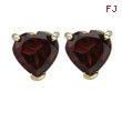 HEART SHAPE DARK RED GARNET PRONG SET STUDS