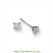 Karat Platinum 1ctw Princess Diamond Screwback Earrings