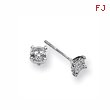 Karat Platinum 1ctw Round Diamond Screwback Earrings