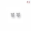 Karat Platinum .25ctw Princess Cut Diamond Screwback Earrings