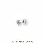 Karat Platinum .25ctw Round Diamond Screwback Earrings