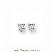 Karat Platinum .500ctw Princess Diamond Screwback Earrings