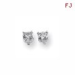 Karat Platinum .500ctw Round Diamond Screwback Earrings