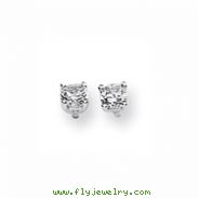 Karat Platinum .500ctw Round Diamond Screwback Earrings