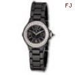 Ladies Charles Hubert Black Ceramic Crystal Bezel Watch