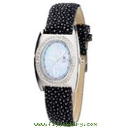 Ladies' Charles Hubert Black Stingray Band Diamond Watch