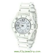 Ladies' Charles Hubert Ceramic White Dial Watch