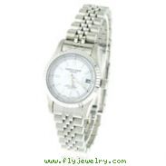 Ladies' Charles Hubert Stainless Steel Round Off-White Dial Watch