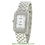 Ladies' Charles Hubert Stainless Steel Swarovski Crystal-Detailed Classic Watch