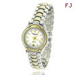 Ladies' Charles Hubert Two-Tone Brass Classic White Dial Watch