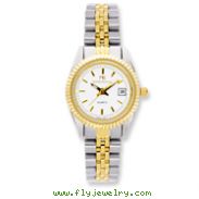 Lady's Mountroyal White Dial Two-Tone Stainless Steel Water Resistant Watch