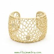 Matte Gold Floral Filigree Cuff