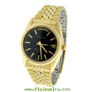 Men's Charles Hubert 14K Gold-Plated Classic Black Dial Watch