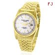 Men's Charles Hubert 14K Gold-Plated Stainless Steel Off-White Dial Watch