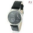 Men's Charles Hubert Black-Gray Dial Leather Band Watch