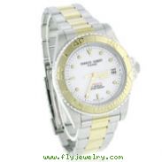 Men's Charles Hubert Gold-Plated Off-White Dial Watch