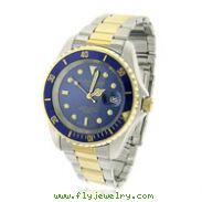 Men's Charles Hubert Two-Tone Classic Blue Dial Watch